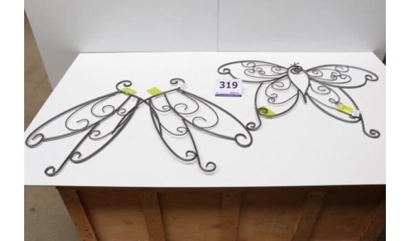 3 dozen inh 12 2-delige decoratieve muur vlinders